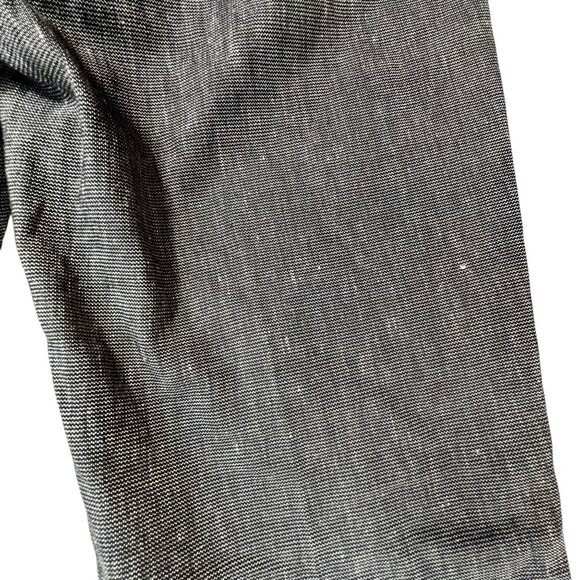 Ann Taylor Loft Marisa Trousers 8T Gray Black Weave Wide Leg Pockets Career Pant - Picture 8 of 15